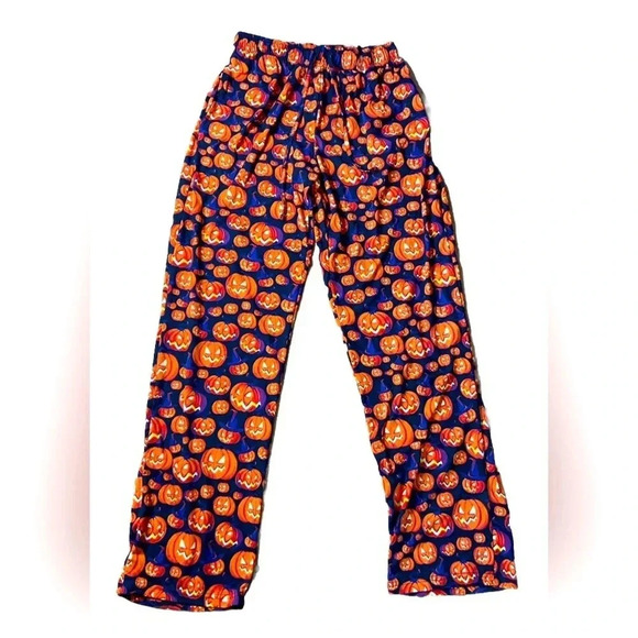 PUMPKIN PANTS-  Small - Orange and Black - Picture 1 of 5
